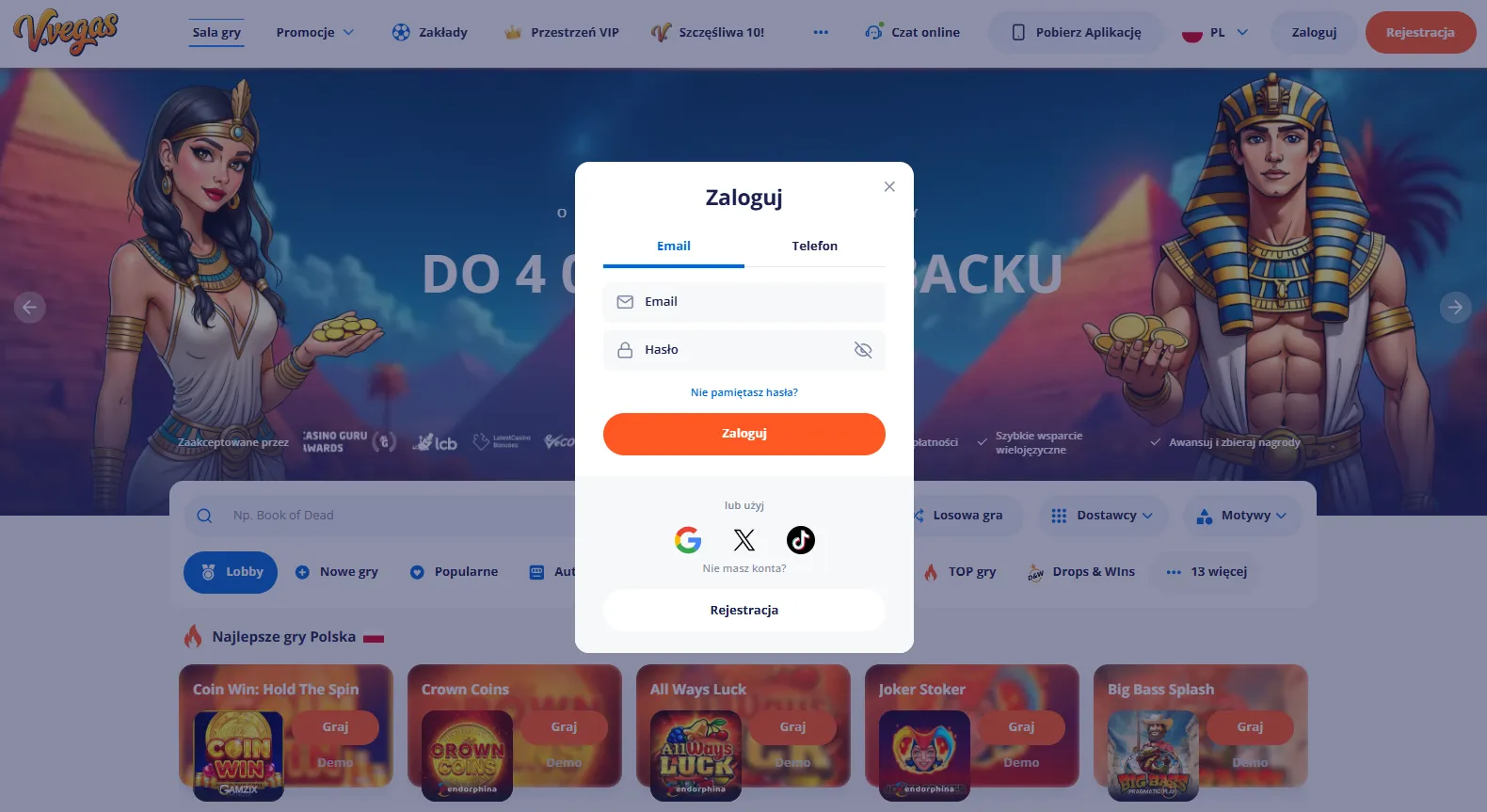 Vulkan Vegas logowanie krok po kroku na oficjalnej stronie